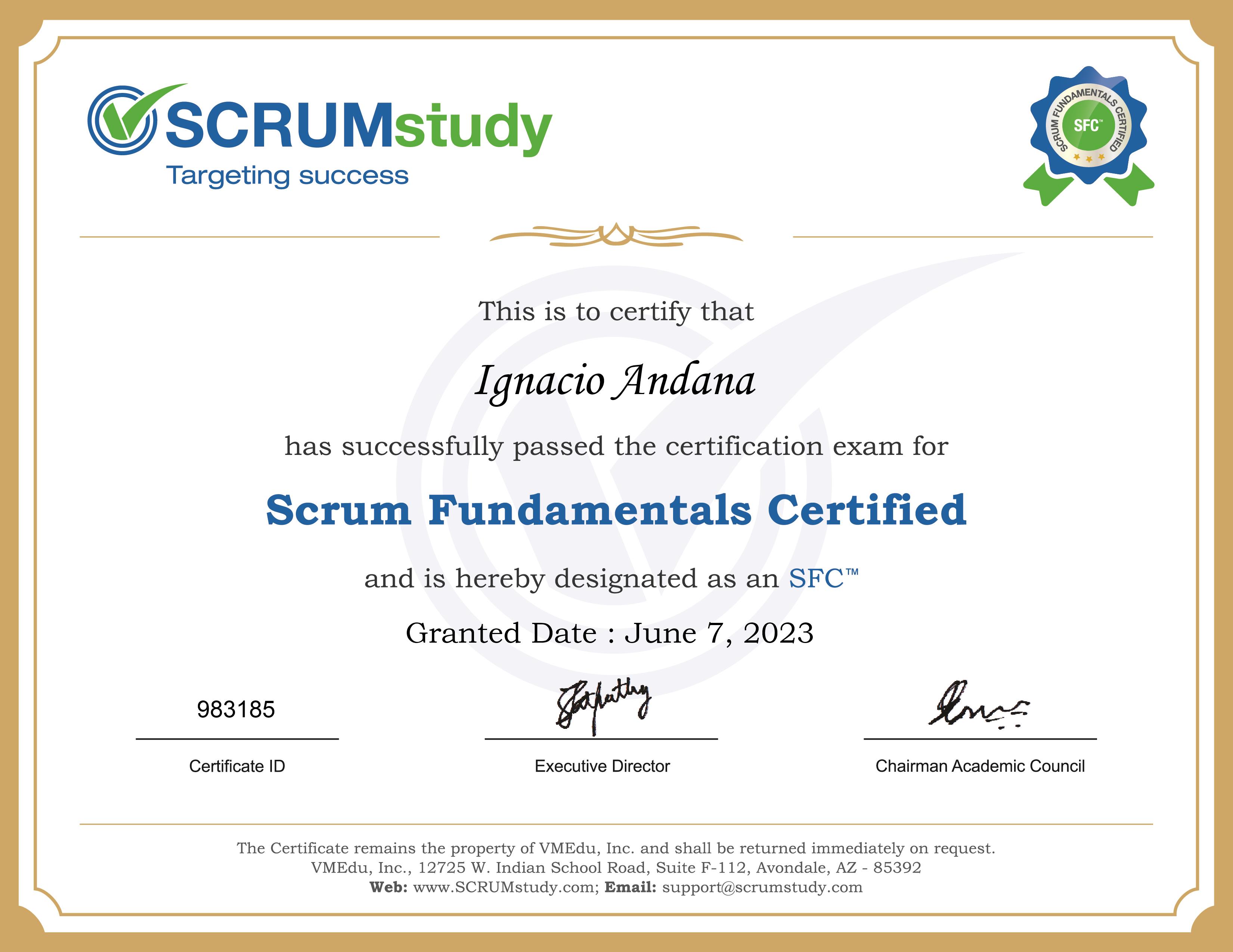 Certificado Scrum